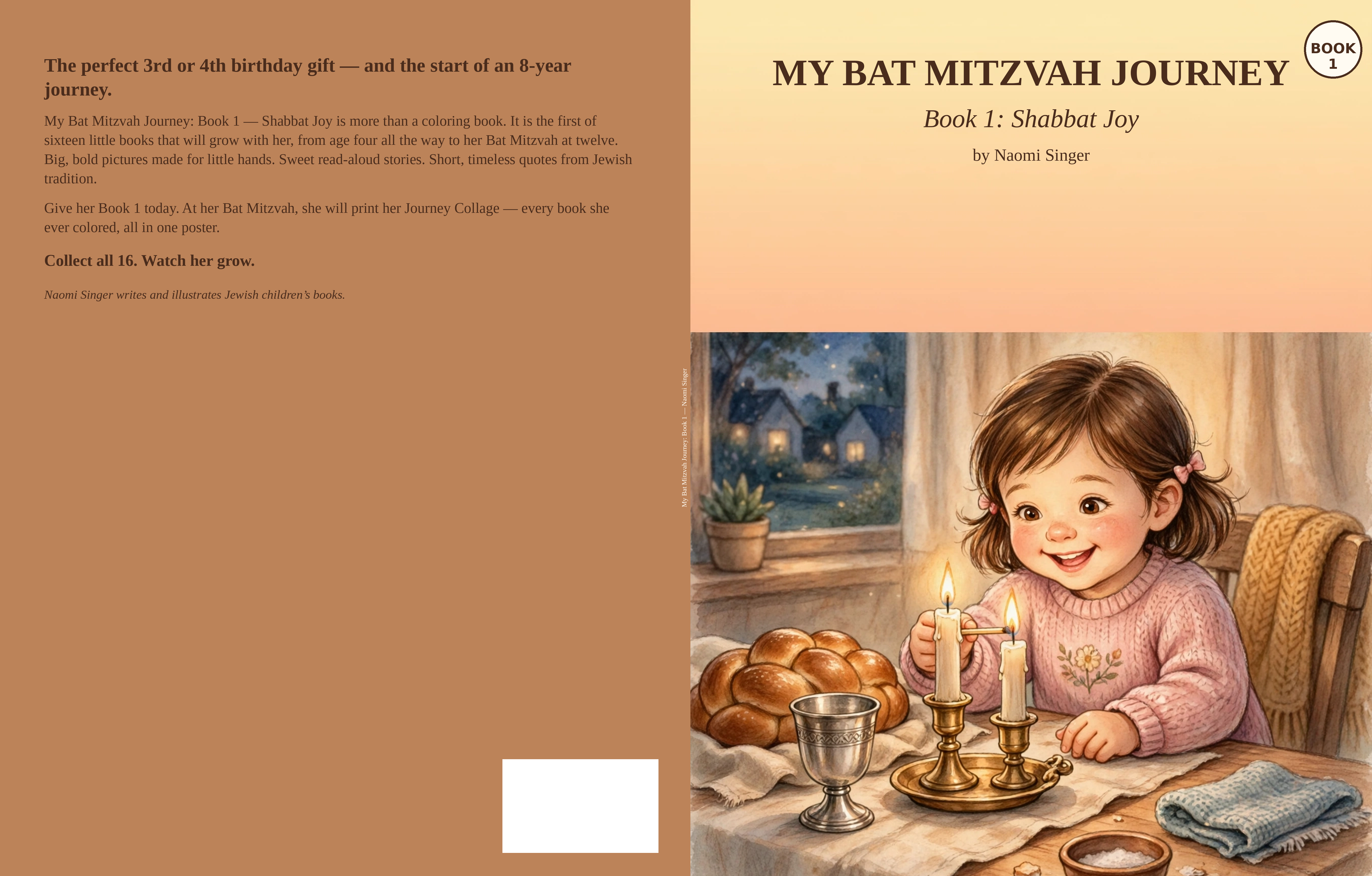 My Bat Mitzvah Journey Book 1: Shabbat Joy coloring book cover