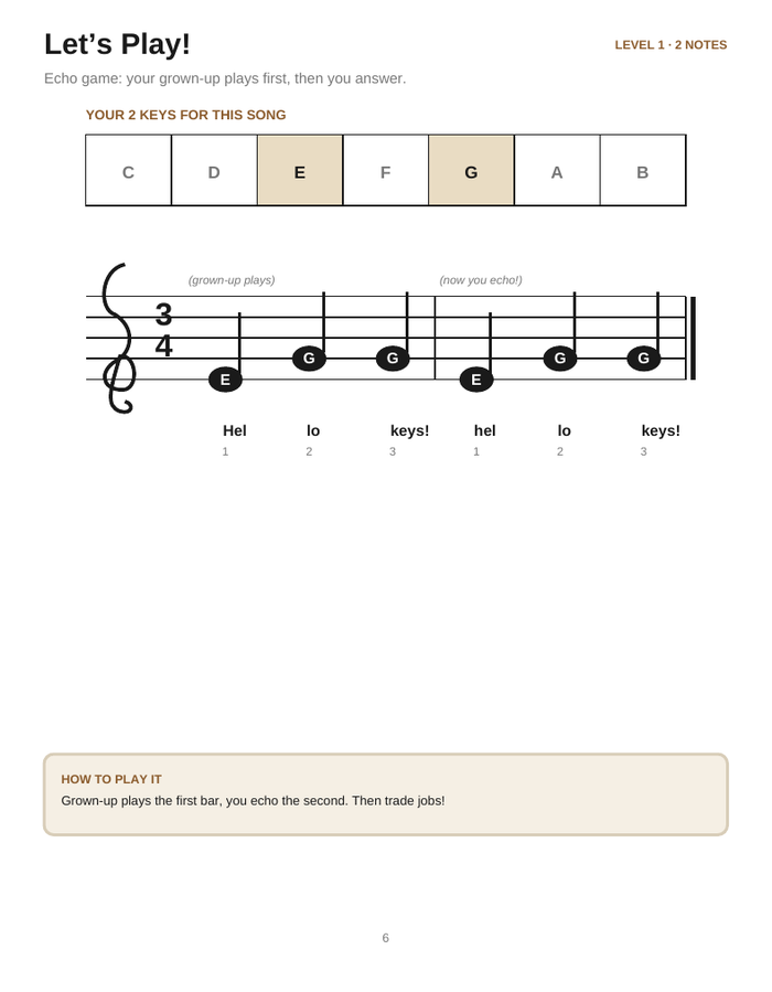 Inside the Bar Mitzvah Songs Level 1 book: big sheet music with lettered noteheads